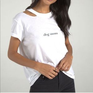 N philanthropy Zander tee- Dog mom in GREY, Small